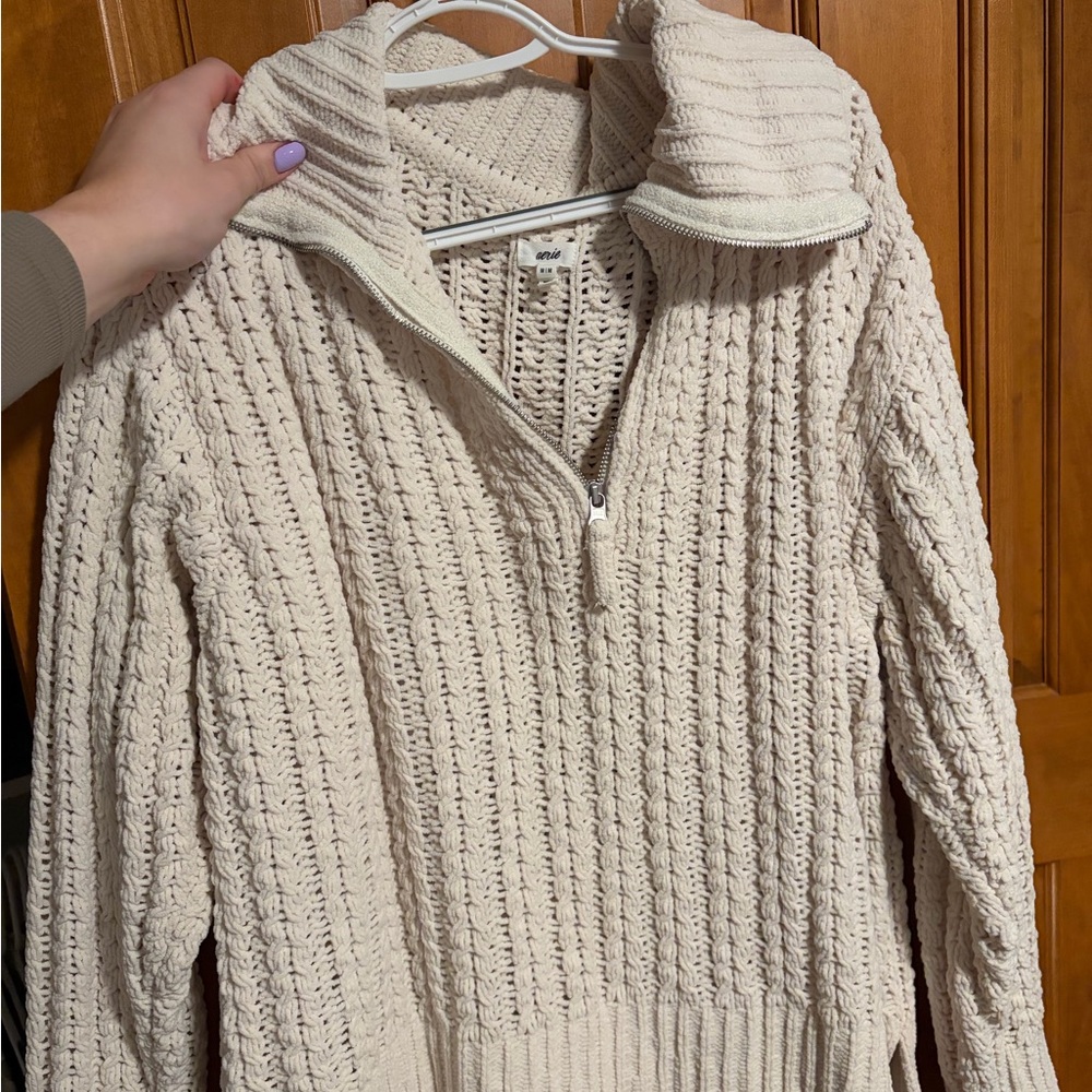 Aerie Cream Cowl Neck Sweater